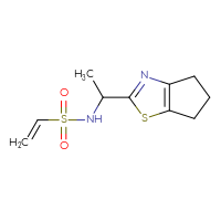 Chemical structure of N-(1-{4H,5H,6H-cyclopenta[d][1,3]thiazol-2-yl}ethyl)ethene-1-sulfonamide - CSSB06443798665