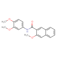 Chemical structure of N-(3,4-dimethoxyphenyl)-3-methoxynaphthalene-2-carboxamide - CSSB00028011228