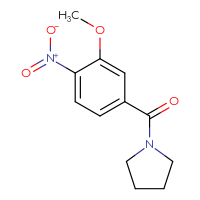 Chemical structure of 1-(3-methoxy-4-nitrobenzoyl)pyrrolidine - CSSB00003331240