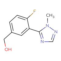 Chemical structure of [4-fluoro-3-(1-methyl-1H-1,2,4-triazol-5-yl)phenyl]methanol - CSSB02497386649