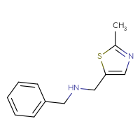 Chemical structure of benzyl[(2-methyl-1,3-thiazol-5-yl)methyl]amine - CSSB00011321291