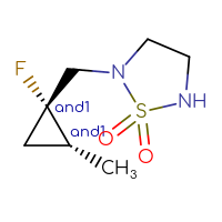 Chemical structure of rac-2-{[(1R,2S)-1-fluoro-2-methylcyclopropyl]methyl}-1λ⁶,2,5-thiadiazolidine-1,1-dione - CSMB02127923229