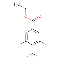 Chemical structure of ethyl 4-(difluoromethyl)-3,5-difluorobenzoate - CSSB00040668834