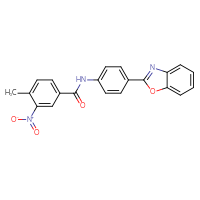 Chemical structure of N-[4-(1,3-benzoxazol-2-yl)phenyl]-4-methyl-3-nitrobenzamide - CSSB00046217686