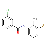 Chemical structure of 3-chloro-N-(3-fluoro-2-methylphenyl)benzamide - CSSB00046197672