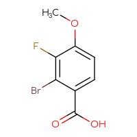 Chemical structure of 2-bromo-3-fluoro-4-methoxybenzoic acid - CSSB00014251440