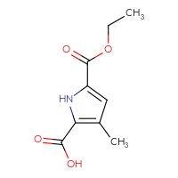 Chemical structure of 5-(ethoxycarbonyl)-3-methyl-1H-pyrrole-2-carboxylic acid - CSSB00009915998