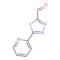 Chemical structure of 5-(pyridin-2-yl)-1,3,4-thiadiazole-2-carbaldehyde - CSSB00010631753