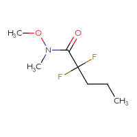 Chemical structure of 2,2-difluoro-N-methoxy-N-methylpentanamide - CSSB07184347790