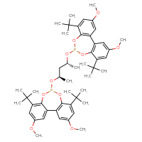 Chemical structure of 6,12-di-tert-butyl-9-{[(2R,4R)-4-({6,12-di-tert-butyl-4,14-dimethoxy-8,10-dioxa-9-phosphatricyclo[9.4.0.0²,⁷]pentadeca-1(11),2(7),3,5,12,14-hexaen-9-yl}oxy)pentan-2-yl]oxy}-4,14-dimethoxy-8,10-dioxa-9-phosphatricyclo[9.4.0.0²,⁷]pentadeca-1(11),2,4,6,12,14-hexaene - CSSB02125551937