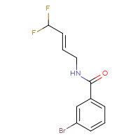 Chemical structure of 3-bromo-N-[(2E)-4,4-difluorobut-2-en-1-yl]benzamide - CSSB14804748408