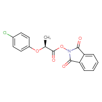 Chemical structure of 1,3-dioxo-2,3-dihydro-1H-isoindol-2-yl (2S)-2-(4-chlorophenoxy)propanoate - CSSB00133015909