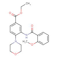 Chemical structure of ethyl 3-(2-methoxybenzamido)-4-(morpholin-4-yl)benzoate - CSSB00121599034