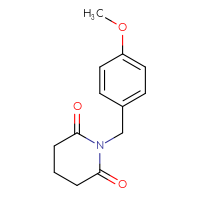 Chemical structure of 1-[(4-methoxyphenyl)methyl]piperidine-2,6-dione - CSSB00160496940