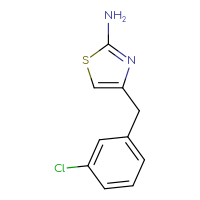 Chemical structure of 4-[(3-chlorophenyl)methyl]-1,3-thiazol-2-amine - CSSB00011281172