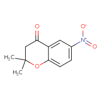 Chemical structure of 2,2-dimethyl-6-nitro-3,4-dihydro-2H-1-benzopyran-4-one - CSSB00000068771