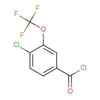 Chemical structure of 4-chloro-3-(trifluoromethoxy)benzoyl chloride - CSSB00010171622