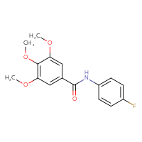 Chemical structure of N-(4-fluorophenyl)-3,4,5-trimethoxybenzamide - CSSB00026301891