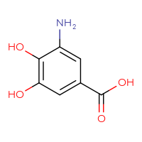 Chemical structure of 3-amino-4,5-dihydroxybenzoic acid - CSSB00009927113