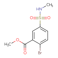 Chemical structure of methyl 2-bromo-5-(methylsulfamoyl)benzoate - CSSB00000283553