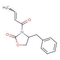 Chemical structure of 4-benzyl-3-(but-2-enoyl)-1,3-oxazolidin-2-one - CSSB00121594448