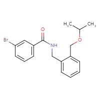 Chemical structure of 3-bromo-N-({2-[(propan-2-yloxy)methyl]phenyl}methyl)benzamide - CSSB00105893140