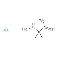 Chemical structure of 1-(methylamino)cyclopropane-1-carboximidamide hydrochloride - CSSB21043403337