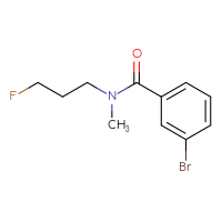 Chemical structure of 3-bromo-N-(3-fluoropropyl)-N-methylbenzamide - CSSB00025673994