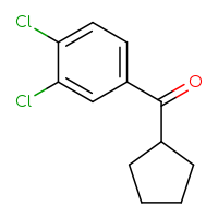 Chemical structure of cyclopentyl(3,4-dichlorophenyl)methanone - CSSB00011271027