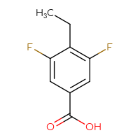Chemical structure of 4-ethyl-3,5-difluorobenzoic acid - CSSB02126710341