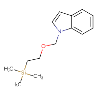 Chemical structure of 1-{[2-(trimethylsilyl)ethoxy]methyl}-1H-indole - CSSB03623978782