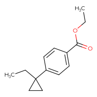 Chemical structure of ethyl 4-(1-ethylcyclopropyl)benzoate - CSSB01402450747