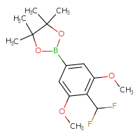 Chemical structure of 2-[4-(difluoromethyl)-3,5-dimethoxyphenyl]-4,4,5,5-tetramethyl-1,3,2-dioxaborolane - CSSB08339264493