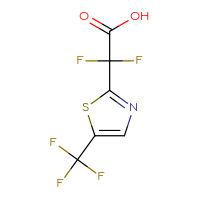 Chemical structure of 2,2-difluoro-2-[5-(trifluoromethyl)-1,3-thiazol-2-yl]acetic acid - CSSB00121194451