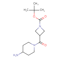 Chemical structure of tert-butyl 3-(4-aminopiperidine-1-carbonyl)azetidine-1-carboxylate - CSSB06641094526