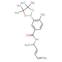 Chemical structure of N-[(3E)-hexa-3,5-dien-2-yl]-4-methyl-3-(4,4,5,5-tetramethyl-1,3,2-dioxaborolan-2-yl)benzamide - CSSB21331714009