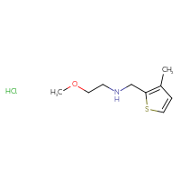 Chemical structure of (2-methoxyethyl)[(3-methylthiophen-2-yl)methyl]amine hydrochloride - CSSB00015187778