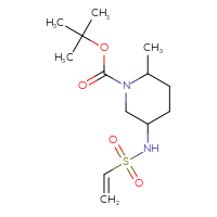 Chemical structure of tert-butyl 5-ethenesulfonamido-2-methylpiperidine-1-carboxylate - CSSB00154437407