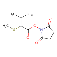Chemical structure of 2,5-dioxopyrrolidin-1-yl 3-methyl-2-(methylsulfanyl)butanoate - CSSB06745807041