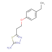 Chemical structure of 5-[2-(4-ethylphenoxy)ethyl]-1,3,4-thiadiazol-2-amine - CSSB00015183579