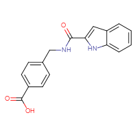 Chemical structure of 4-{[(1H-indol-2-yl)formamido]methyl}benzoic acid - CSSB00062164460