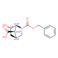 Chemical structure of rac-(1R,4R,6R,7S)-2-[(benzyloxy)carbonyl]-6-hydroxy-2-azabicyclo[2.2.1]heptane-7-carboxylic acid - CSSB20620695058