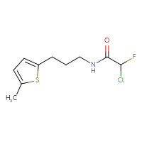 Chemical structure of 2-chloro-2-fluoro-N-[3-(5-methylthiophen-2-yl)propyl]acetamide - CSSB21332117859