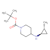 Chemical structure of tert-butyl 4-{[(1R,2R)-2-methylcyclopropyl]amino}piperidine-1-carboxylate - CSSB00114171181