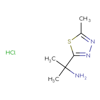 Chemical structure of 2-(5-methyl-1,3,4-thiadiazol-2-yl)propan-2-amine hydrochloride - CSSB20465145267