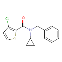 Chemical structure of N-benzyl-3-chloro-N-cyclopropylthiophene-2-carboxamide - CSSB00114207990