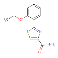 Chemical structure of 2-(2-ethoxyphenyl)-1,3-thiazole-4-carboxamide - CSSB06588472896