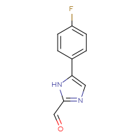 Chemical structure of 5-(4-fluorophenyl)-1H-imidazole-2-carbaldehyde - CSSB00116332318