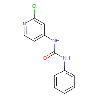 Chemical structure of 3-(2-chloropyridin-4-yl)-1-phenylurea - CSSB00000015788