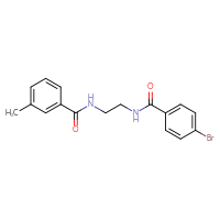 Chemical structure of 4-bromo-N-{2-[(3-methylphenyl)formamido]ethyl}benzamide - CSSB00105884306